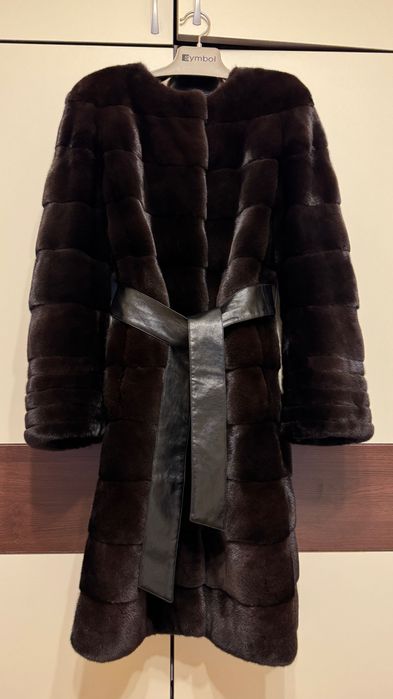 #132 Луксозно палто от норка.Blackglama.Визон.Естествена кожа с косъм.