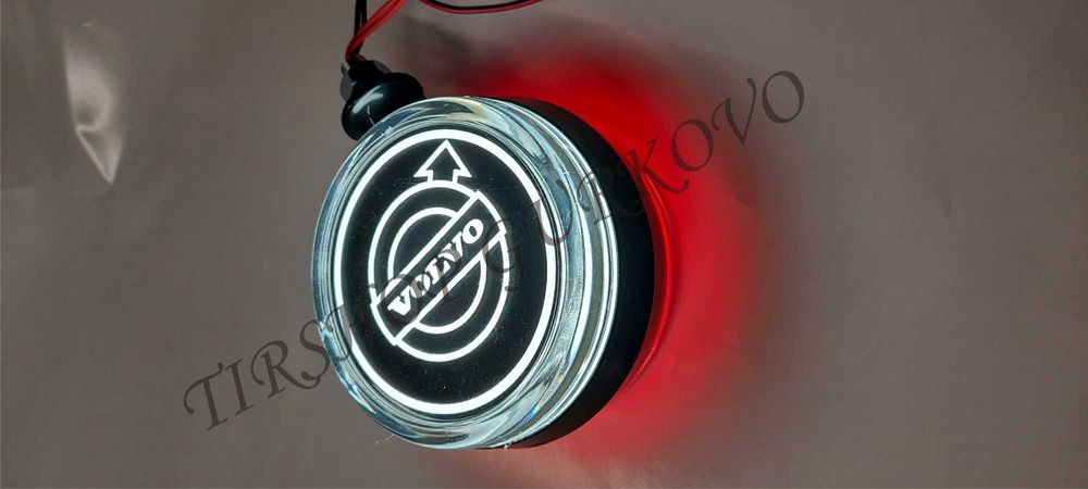 Светещи ЛЕД Габарити за огледало за камиони ОБЕЦИ Бяло-Червено 24V