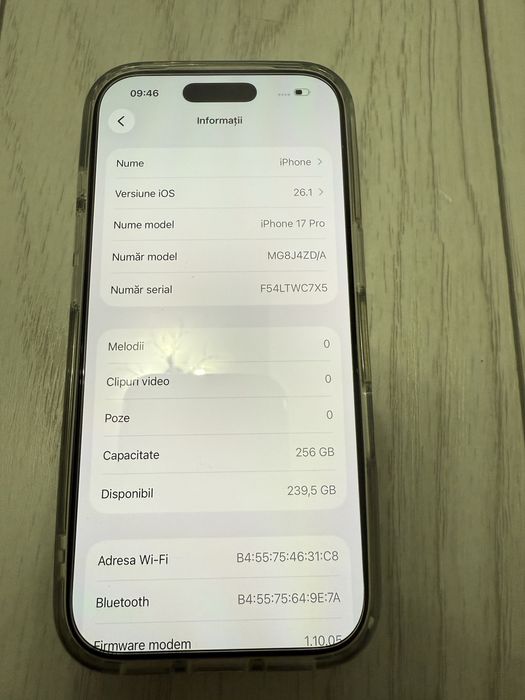 iPhone 17 Pro , Deep Blue , 256GB , NOU