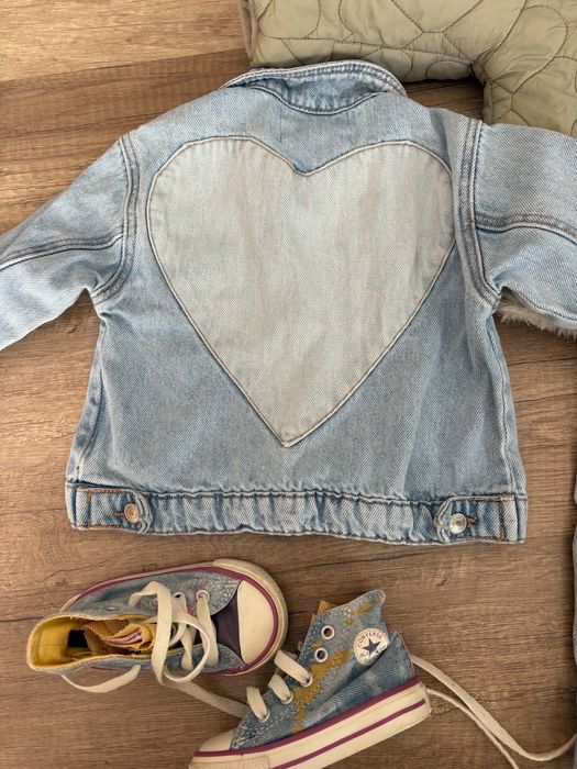 Zara Converse яке дънки комплект кецове