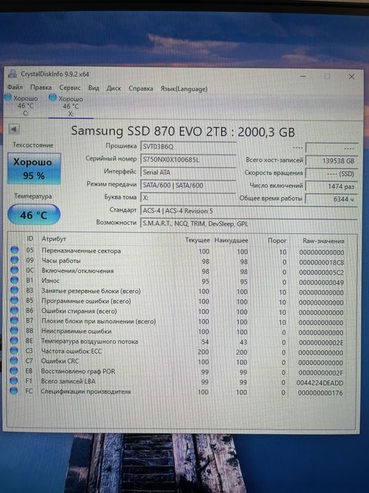 Продам SSD SAMSUNG 2tb