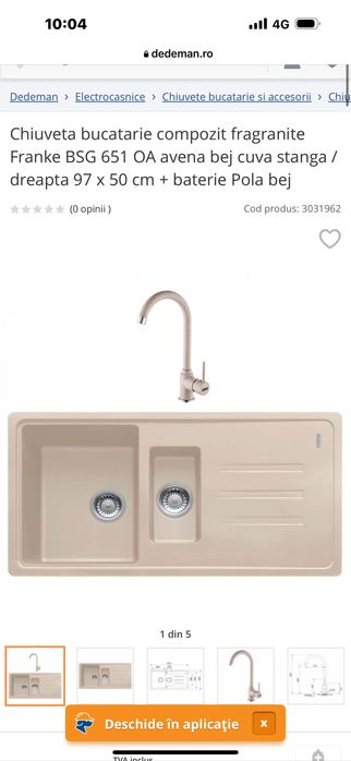 Franke- chiuveta NOUA -