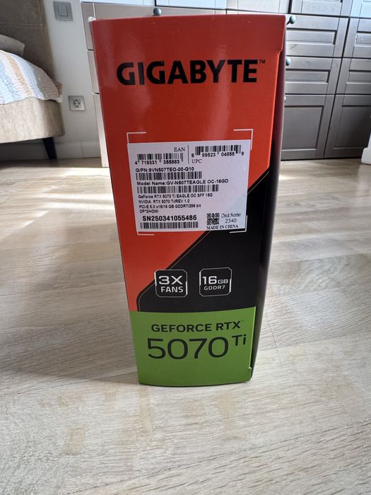 Placa video Gigabyte Geforce RTX 5070ti EAGLE OC, 16 Gb GDDR7, 256-bit