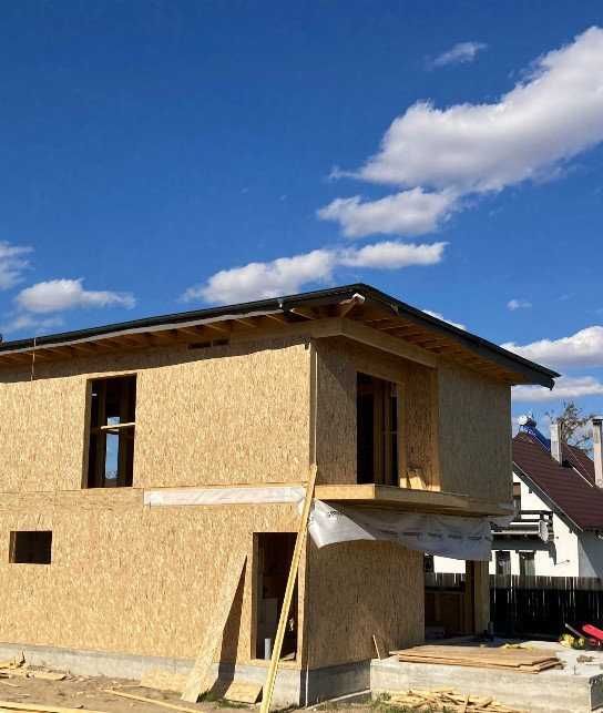 Casa, Cabana stil A-Frame, Foisoare si Terase din structura de lemn
