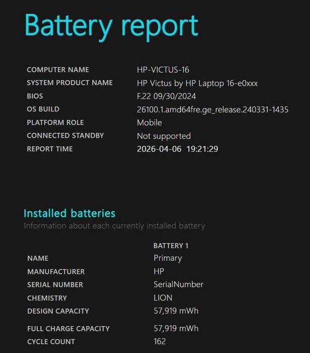 Laptop Gaming HP Victus 16 | RTX 3060 6GB 130W vbios | Ryzen 5 5600H 6/12 cores 4.2Ghz | Baterie 100% audio Bowers&Wilkins | 16GB DDR4 512GB SSD