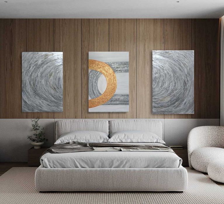 Интерьерная картина  -акрил, поталь, текстура