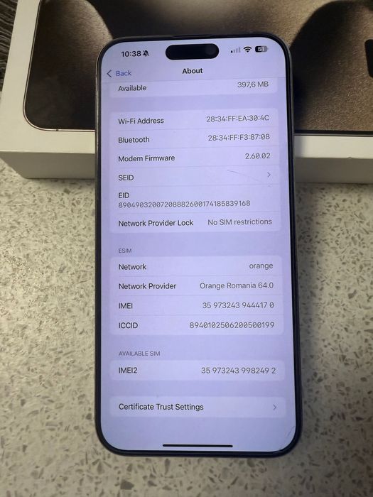 iPhone 15 pro Max Natural Titanium