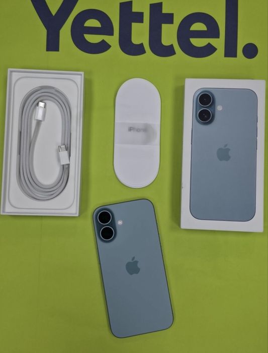КАТО НОВ 128GB iPhone 16 Yettel Гаранция 2027 TEAL / Синьо-зелен