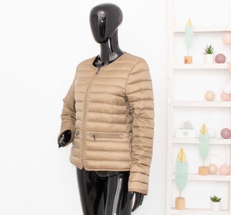 Hox дамско пухено яке кафяво без яка пълнеж 90% пух много топло L