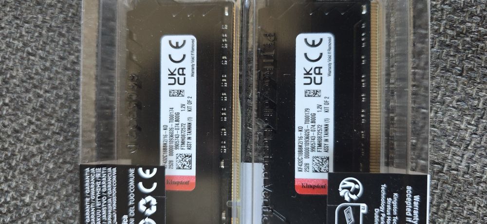 Memorie Ram Kit 16gb 3200Mhz Kingston Fury DDR4 2 x 8GB Nou