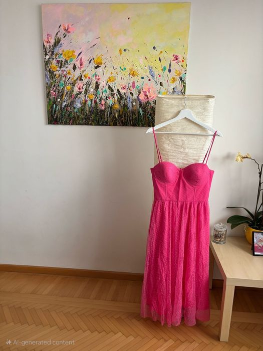 Rochie party tulle Barbie pink - NISSA