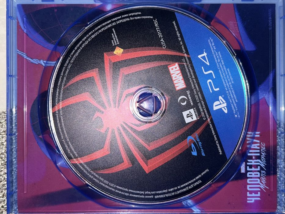 продам диск пс4 человек паук майлз моралес