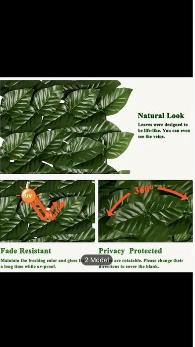 Panou / Gard cu frunze artificiale floral balcon terasa