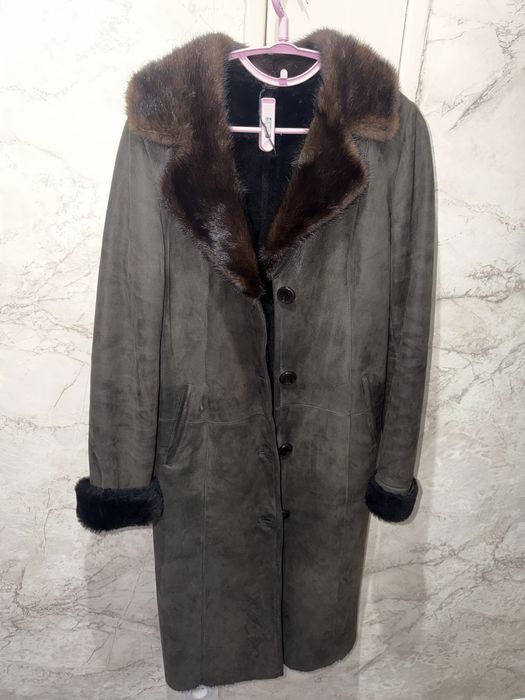 Дубленка коричневый