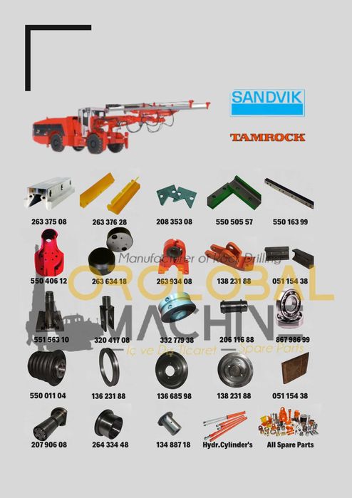 Sandvik - запасные части - ehtiyot qismlari