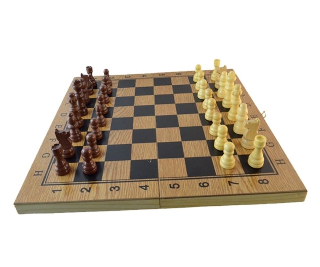 Настольная игра шахмат шашки нарды 3в1. Chess set. Материал дерева: 5 000  тг. - Настольные игры Алматы на Olx