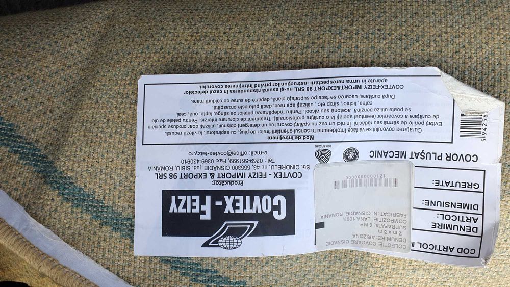 Covor NOU, sigilat, lana 100% Cisnadie,colectia ARIZONA