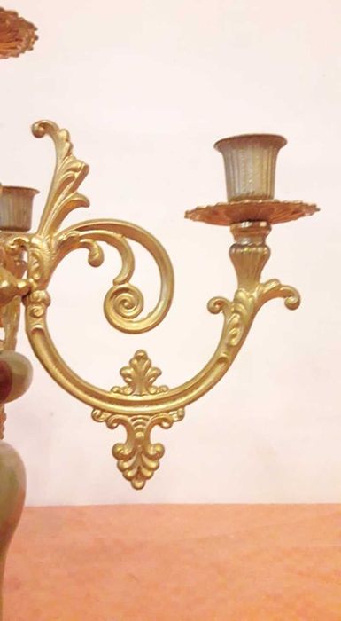 Sfejnic din bronz cu onix