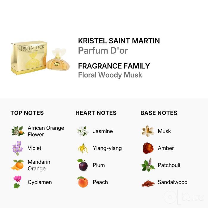 Kristel Saint Martin Ladies Parfum D'or EDP 3.3 oz