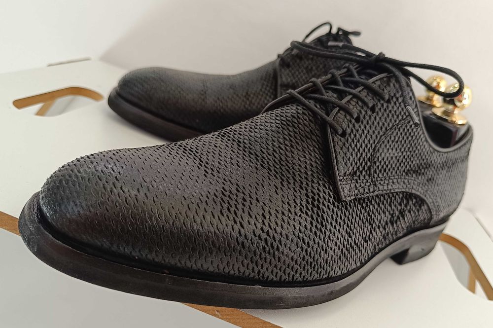 Pantofi derby 40 40.5 de lux lucrati Lagerfeld piele naturala nappa