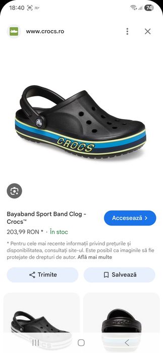 papuci/saboti copii Crocs marimea J1/33-34