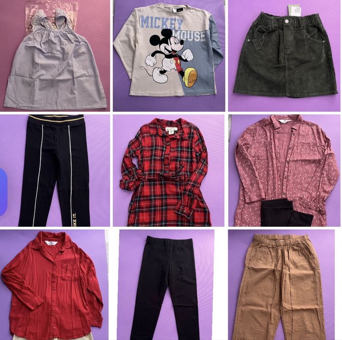 Лот: Ново блуза H&M, пола H&M, клин Zara, рокля H&M, тениска Zara, панталони.