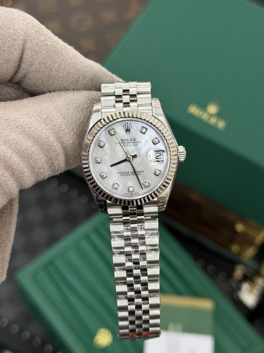 Rolex Date-Just Diamond 31 Mother of Pearl Dial