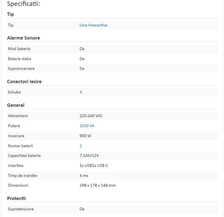 UPS CyberPower UT1500eg 1500VA 900W sigilat