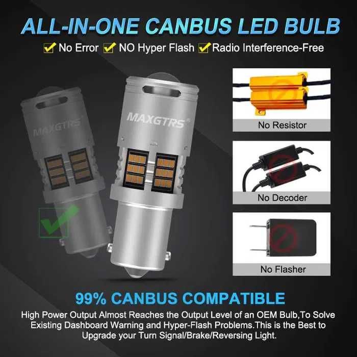 LED крушки | Ultra bright | Amber BA15S P21W