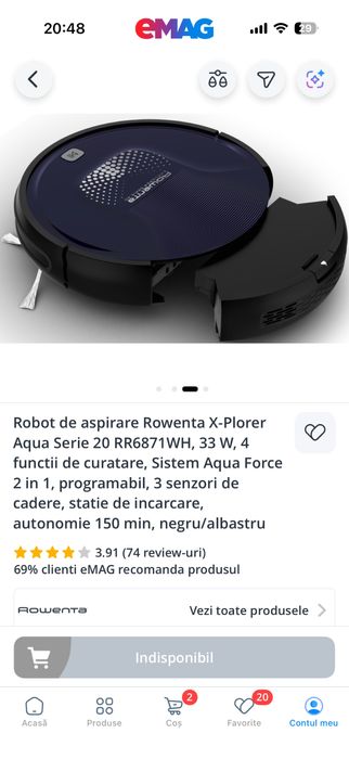 Vand aspirator robot Rowenta