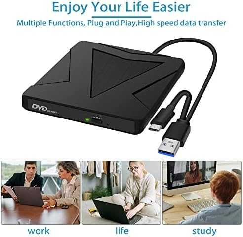 RUIZHI външно DVD/CD устройство USB 3.0 и Type-C