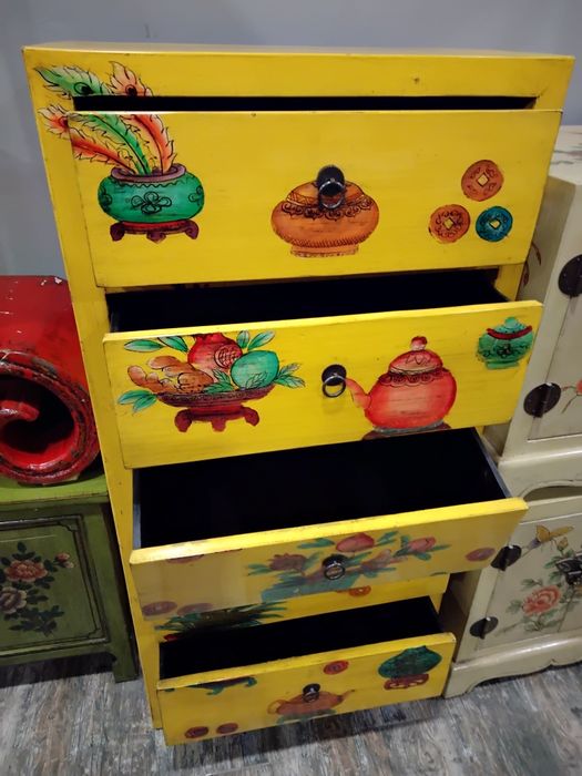 Тумба- комод жёлтая