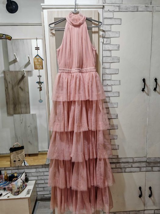 Розова рокля размер М