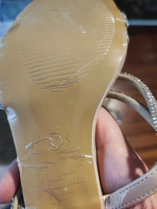 Обувки Дамски високи Токчета с блестящи кристали-Нови