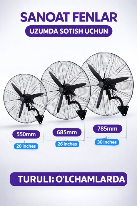 Devorga o‘rnatiladigan sanoat ventilyator (Industrial Wall Fan)