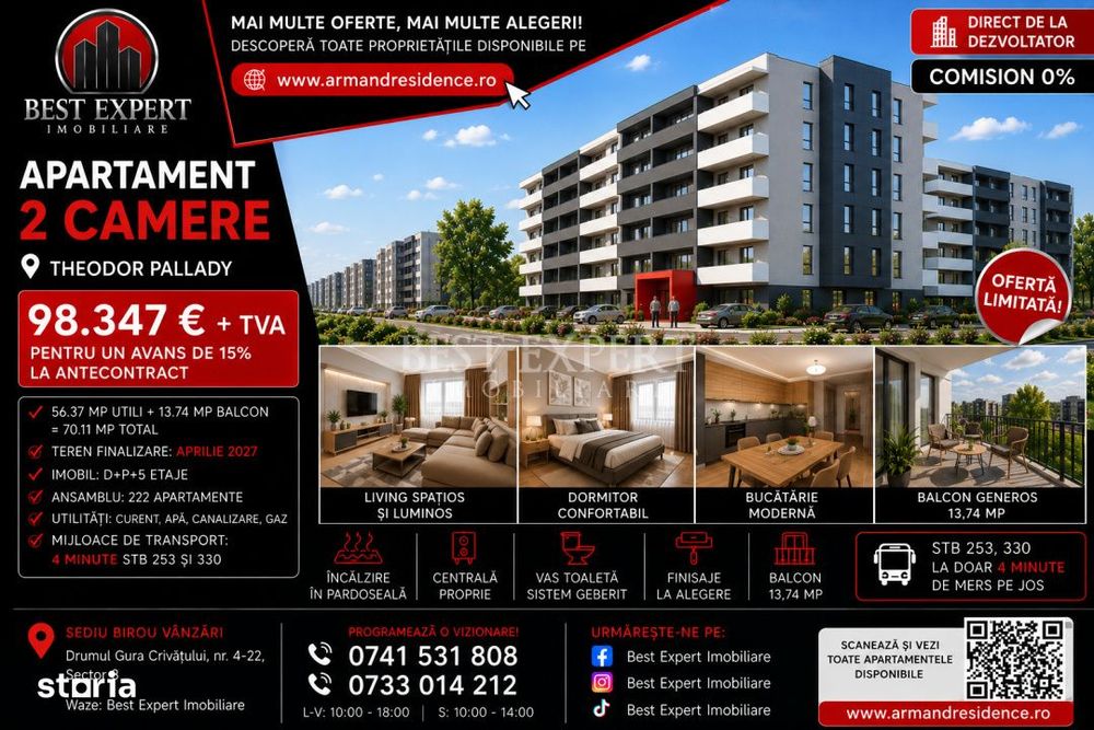 2 Camere Moderne | Incalzire in Pardoseala | Parcare BONUS la Avans 50 — fotografia 1