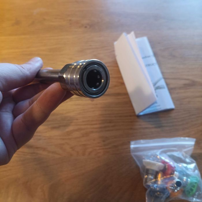 НОВ! Двоен конектор за пяна и дюза за водоструйка, 1/4" Quick Connect