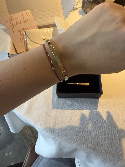 Луксозна гривна Love Bracelt Small  – 925 сребро с 18К златно покритие | Cartier Inspired