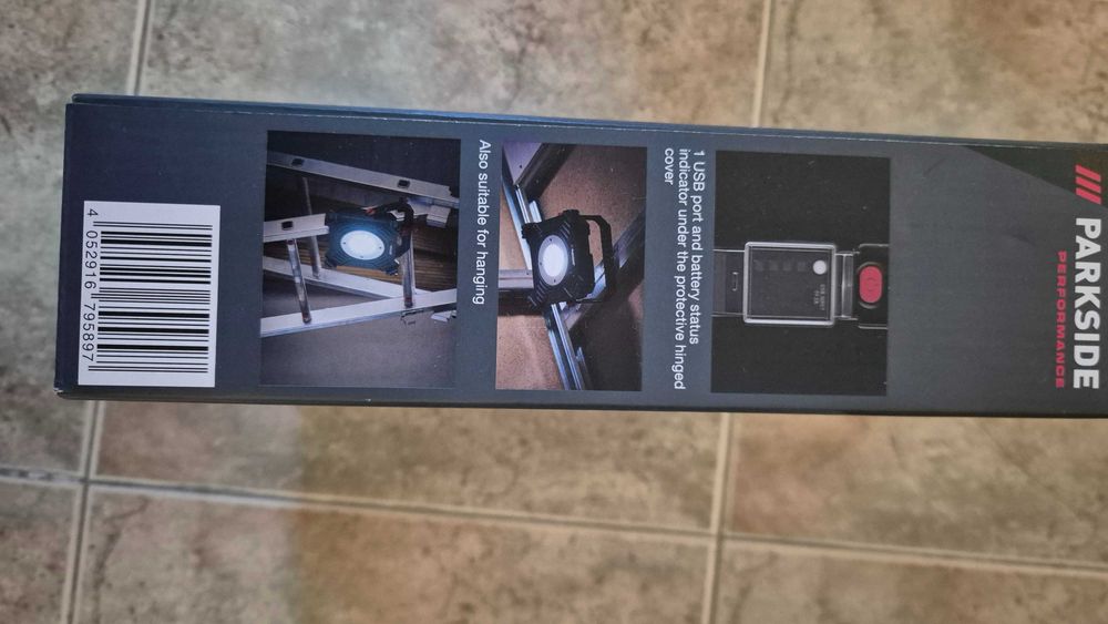 Акумулаторен работен прожектор Parkside Performance, НОВ, с гаранция