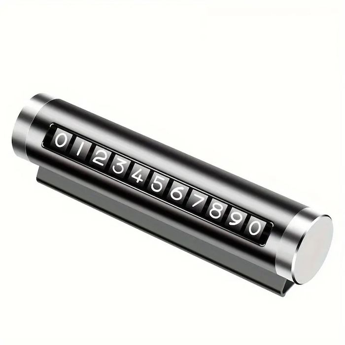 Suport auto numar telefon, numere derulante, rezistent la temperaturi