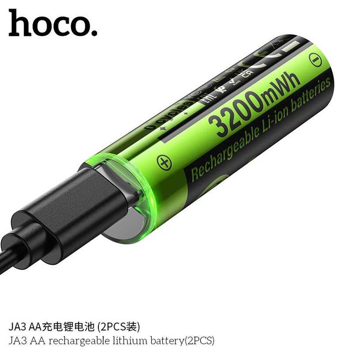Hoco JA3 JA4 перезаряжаемые литиевые AA-батарейки Rechargeable Battery