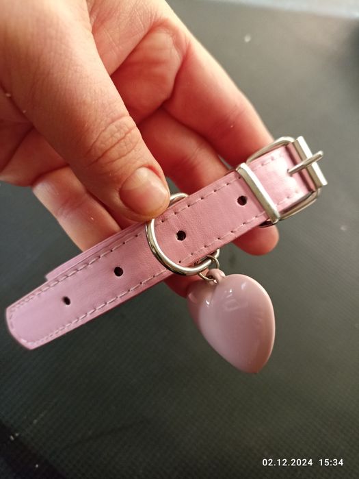 Ошейник розовый для кошек 46см