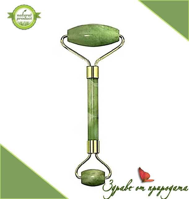 Нефритен ролер + Масло от българска шипка
