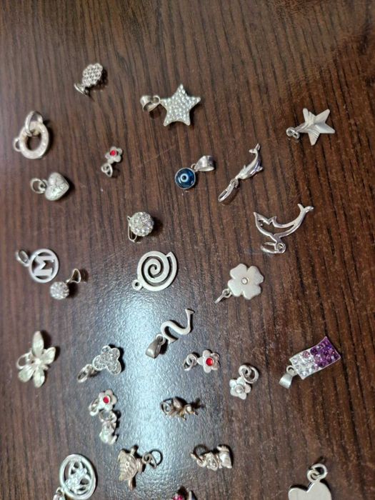 32 pandantive argint 925, noi/marcate, ideal martisoare