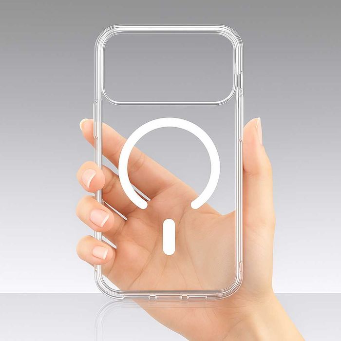 MagSafe калъф за iPhone 17 Pro/17 ProMax–прозрачен,тънък,удароустойчив