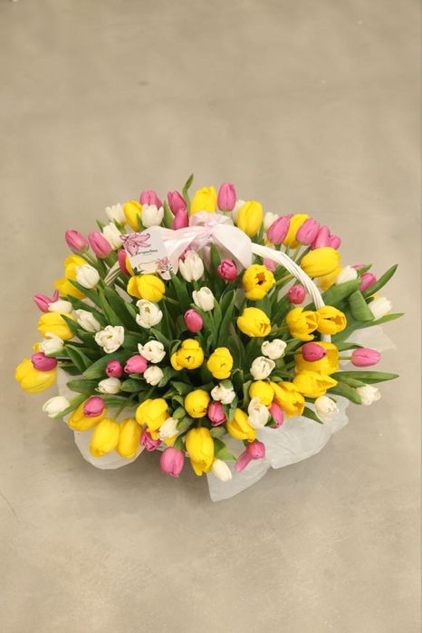 ЦВЕТЫ ТЮЛЬПАНЫ от 600 ТГ! Открытка в подарок!