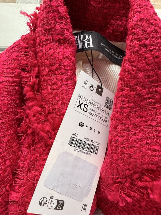 ZARA Textured Blazer, XS, нов с етикет