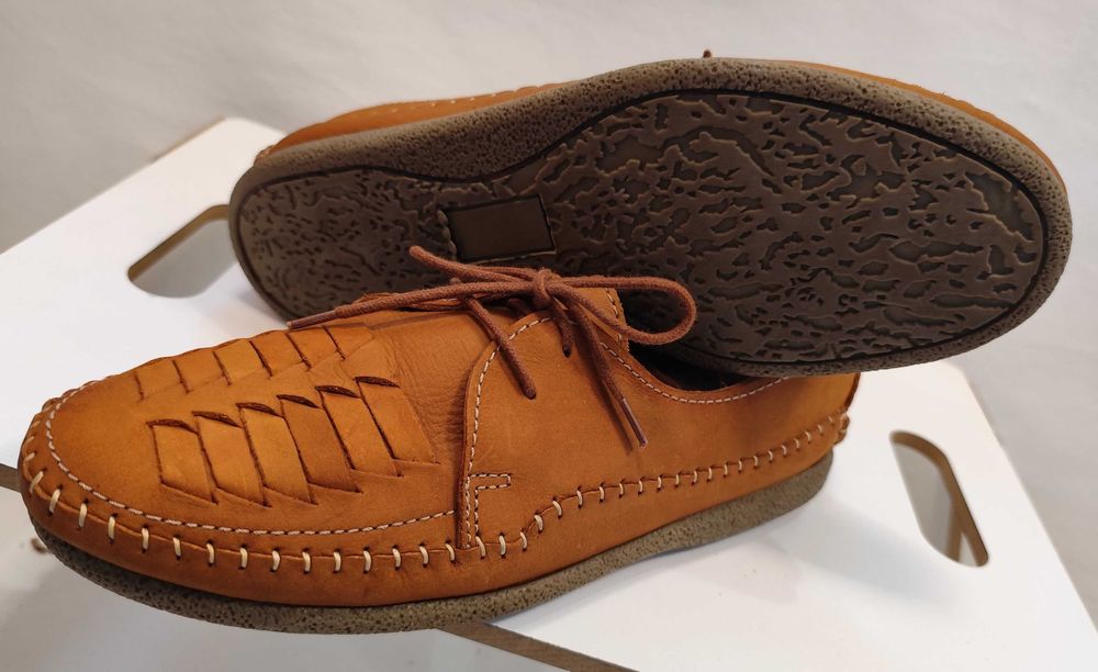Pantofi casual 42 premium Hardway piele naturala nappa camel