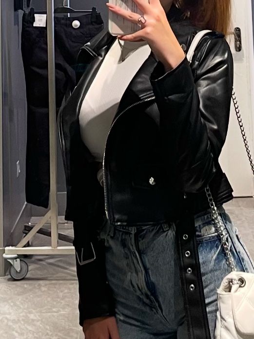 Кожено яке pull&bear S