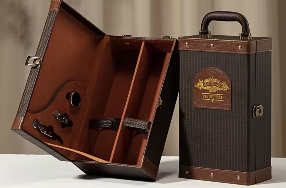 Кожаная коробка для вина